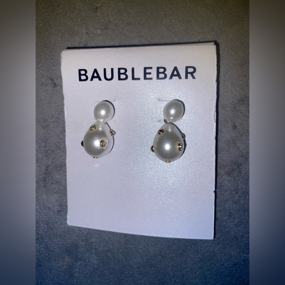 BaubleBar Jewelry - BNWT BaubleBar Inessa Crystal & Faux Pearl Drop Earrings $44